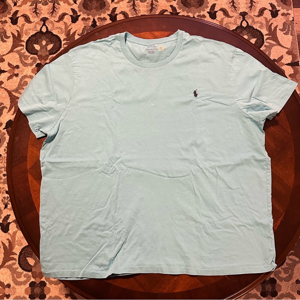 Polo Cotton Crew Neck Shirt- light blue 3XB